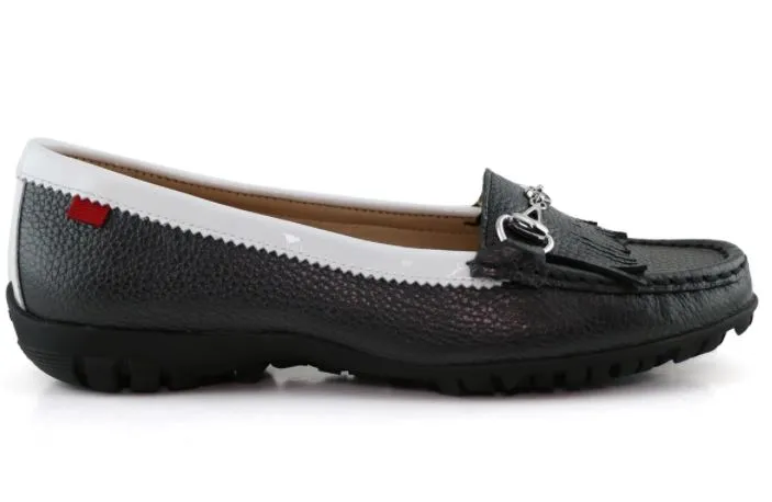 Marc Joseph Lexington 2 Golf Shoe - Black & White Pearlized Grainy