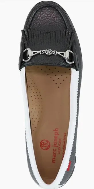 Marc Joseph Lexington 2 Golf Shoe - Black & White Pearlized Grainy