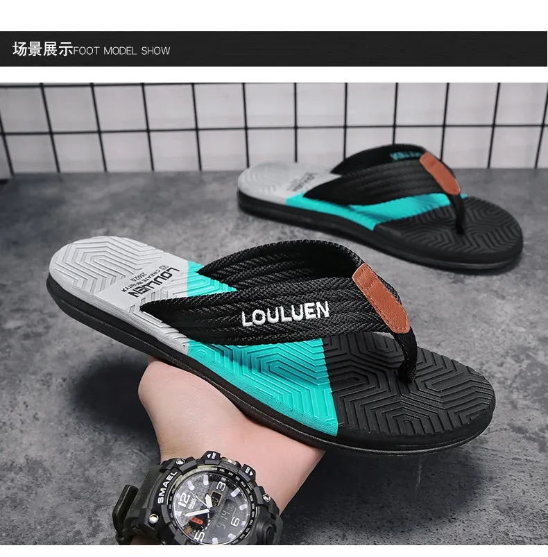 Men High Quality Brand Flip Flops Summer Beach Flip Flops Slippers - MSL50273