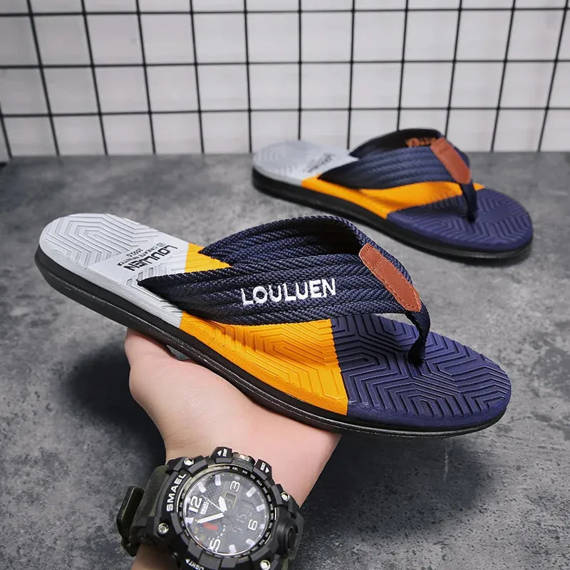 Men High Quality Brand Flip Flops Summer Beach Flip Flops Slippers - MSL50273