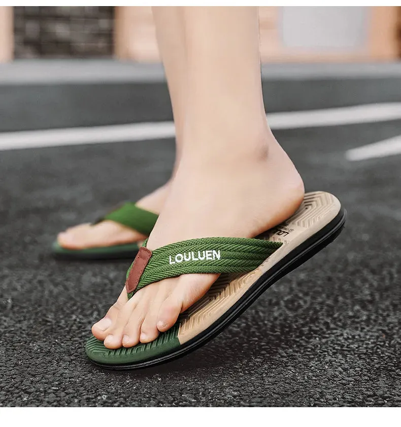 Men High Quality Brand Flip Flops Summer Beach Flip Flops Slippers - MSL50273
