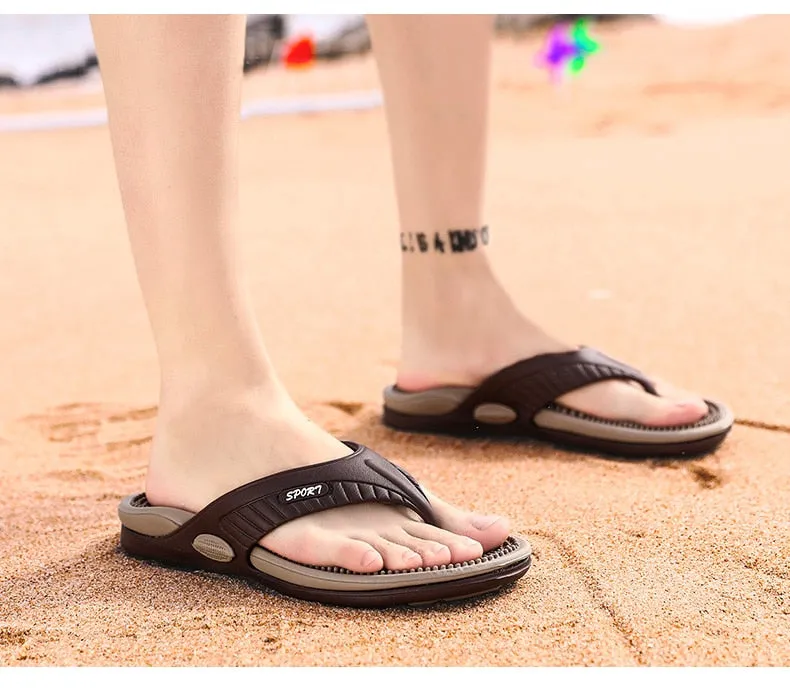 Men Slippers Flip Flops Shoes  Summer Breathable Beach Shoes Sandals - MSL50251
