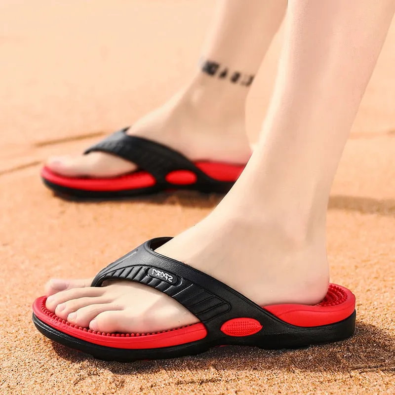 Men Slippers Flip Flops Shoes  Summer Breathable Beach Shoes Sandals - MSL50251
