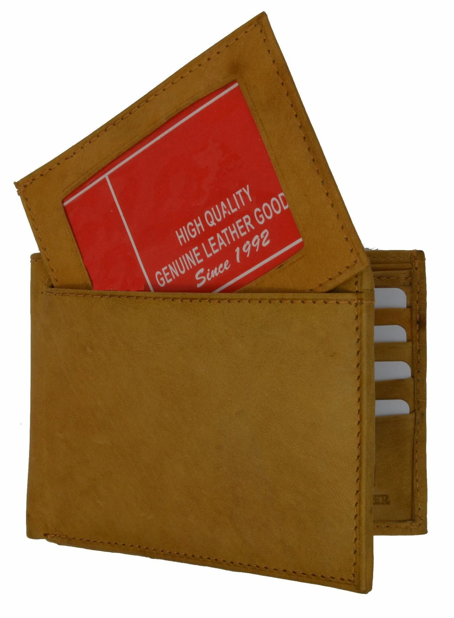 Men's Genuine Leather Bi-fold 8.5" x 3.5" Wallet-Assorted Colors