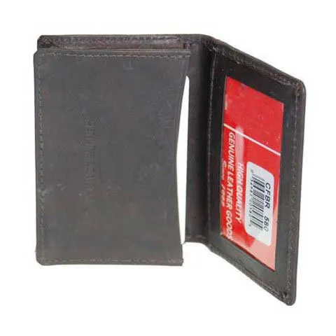 Men's Genuine Leather Bi-Fold Wallet Supplier - Black
