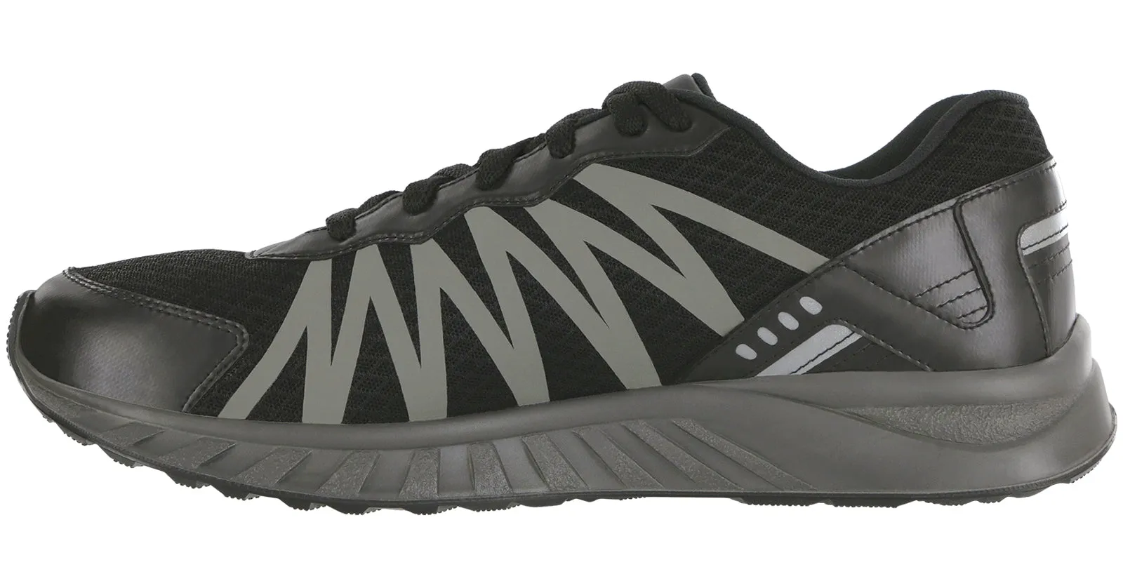 Men's Pursuit Lace Up Sneaker in Black / Gray
