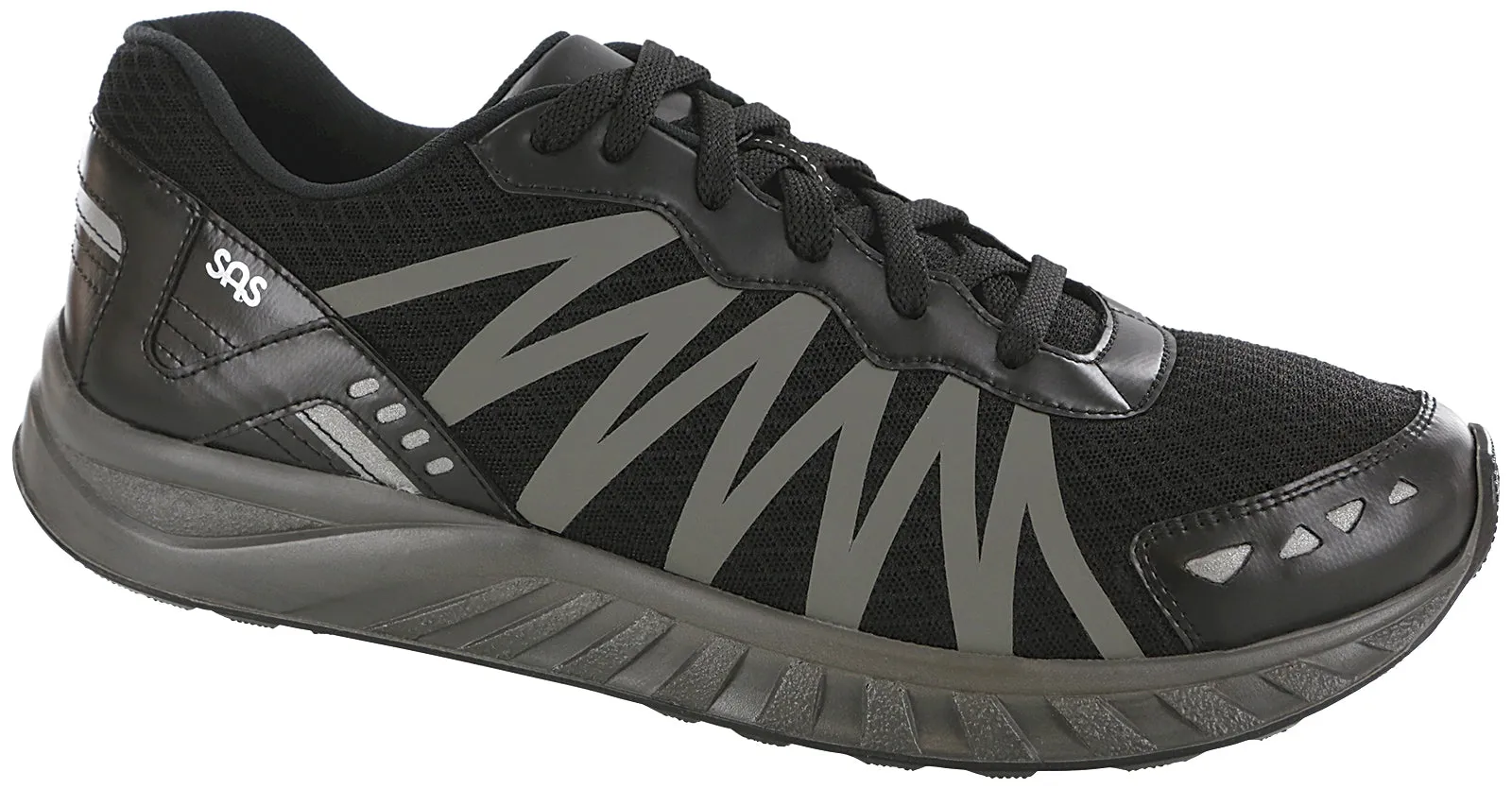 Men's Pursuit Lace Up Sneaker in Black / Gray