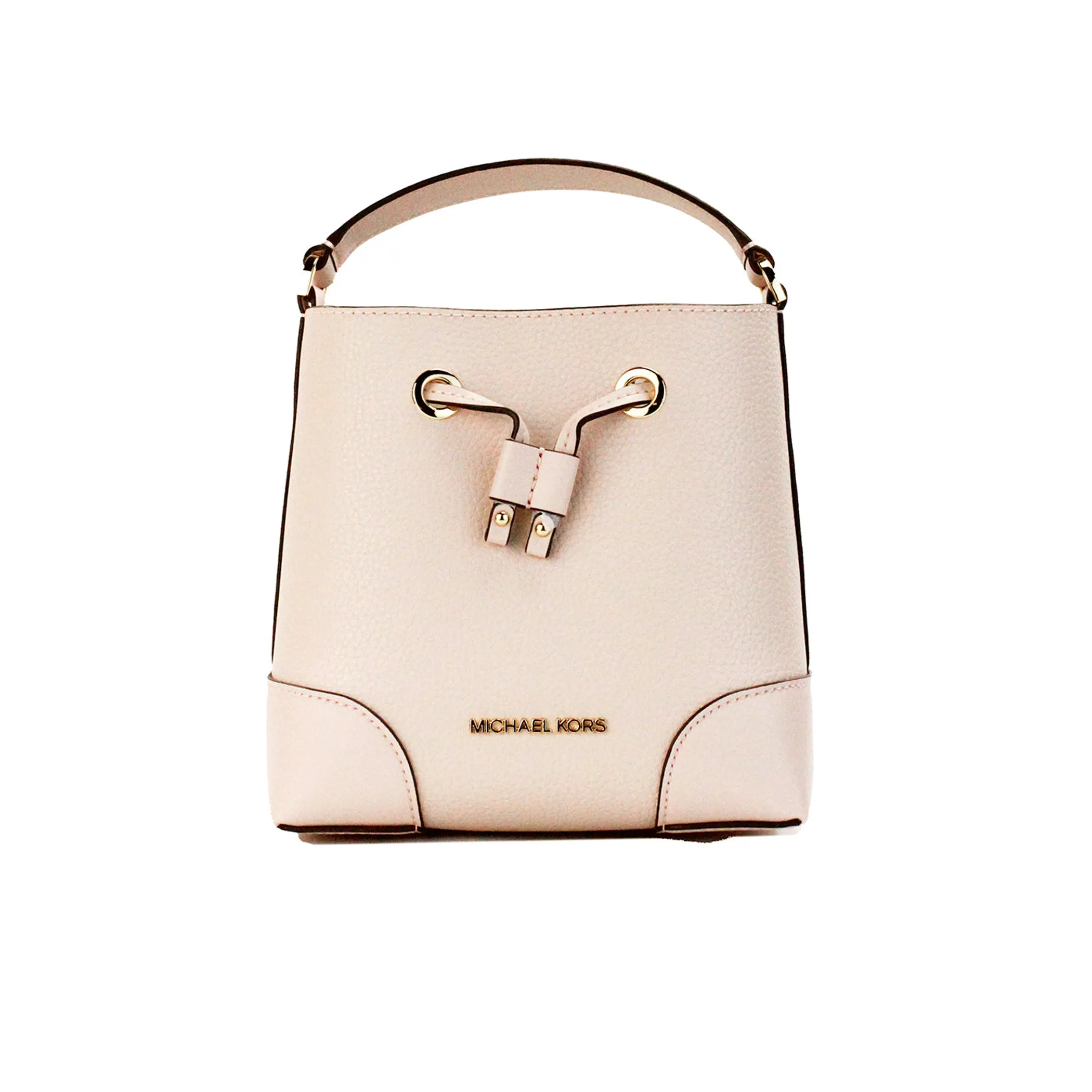 Michael Kors Mercer Small Pink Leather Bucket Crossbody Bag