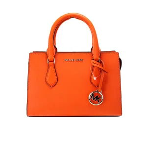 Michael Kors Sheila Poppy Leather Center Zip Satchel Bag