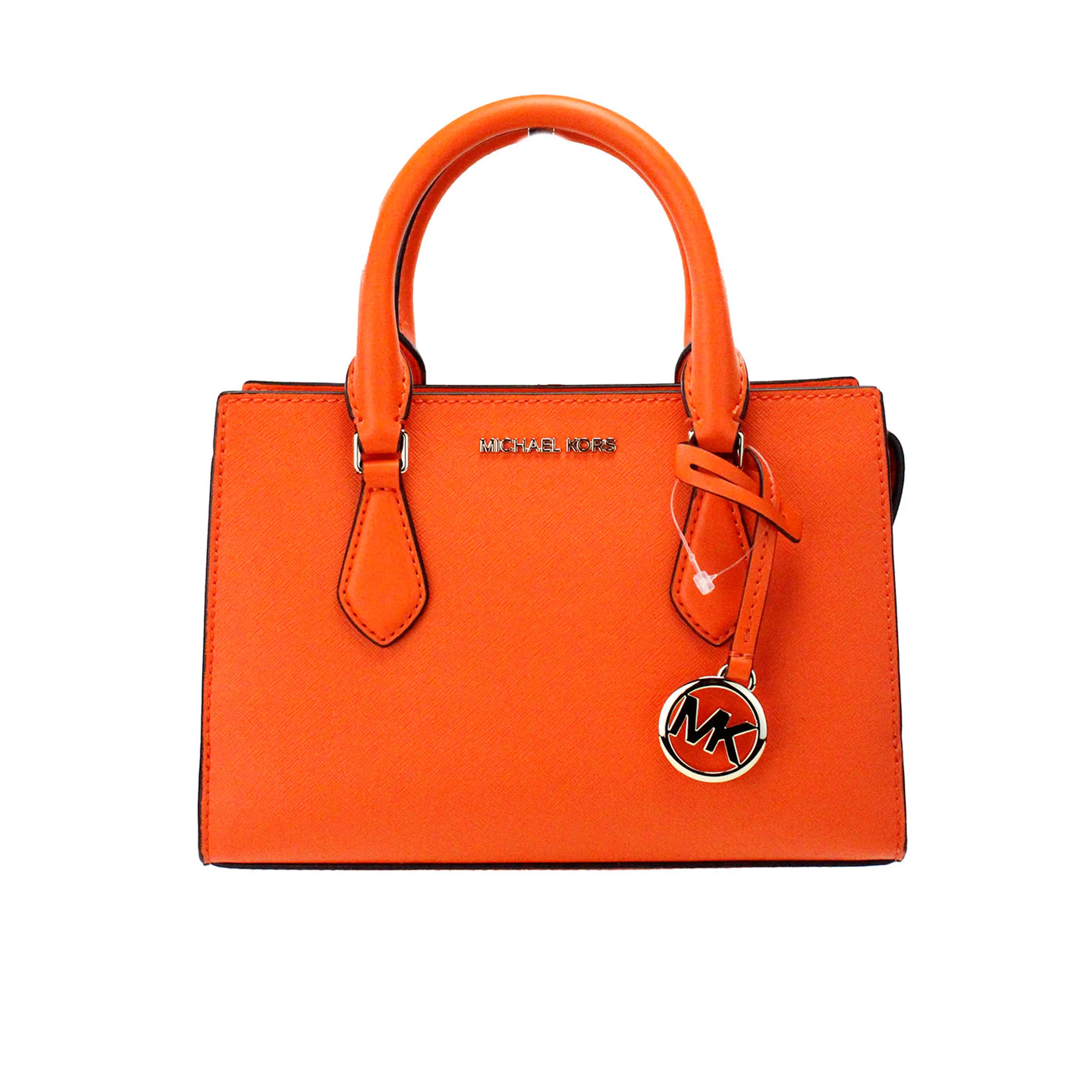 Michael Kors Sheila Poppy Leather Center Zip Satchel Bag