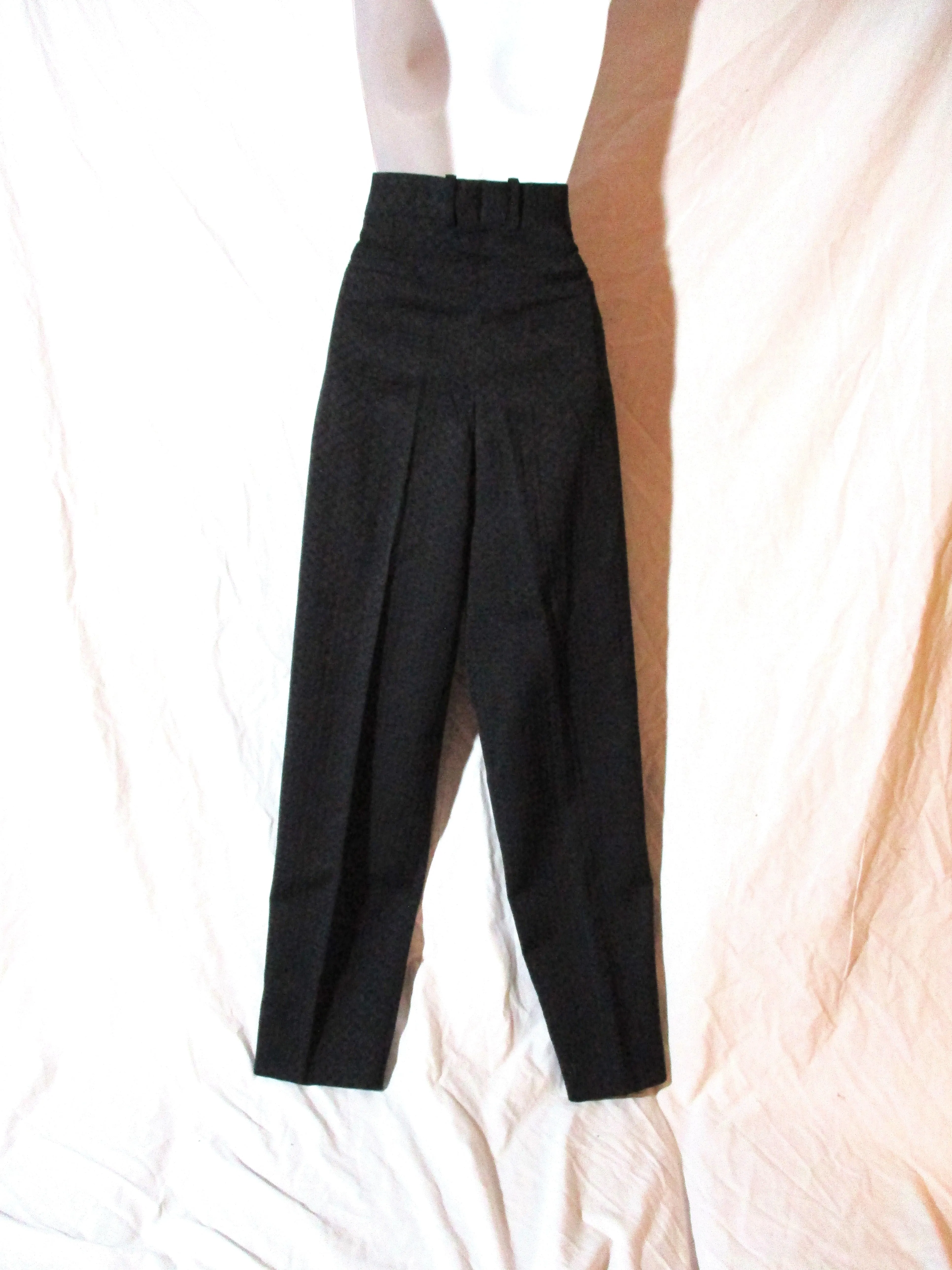 NWT NEW CELINE TEXTURED DIAMOND Pleated TROUSER Pant 36 Luxury Formal BLACK Womens