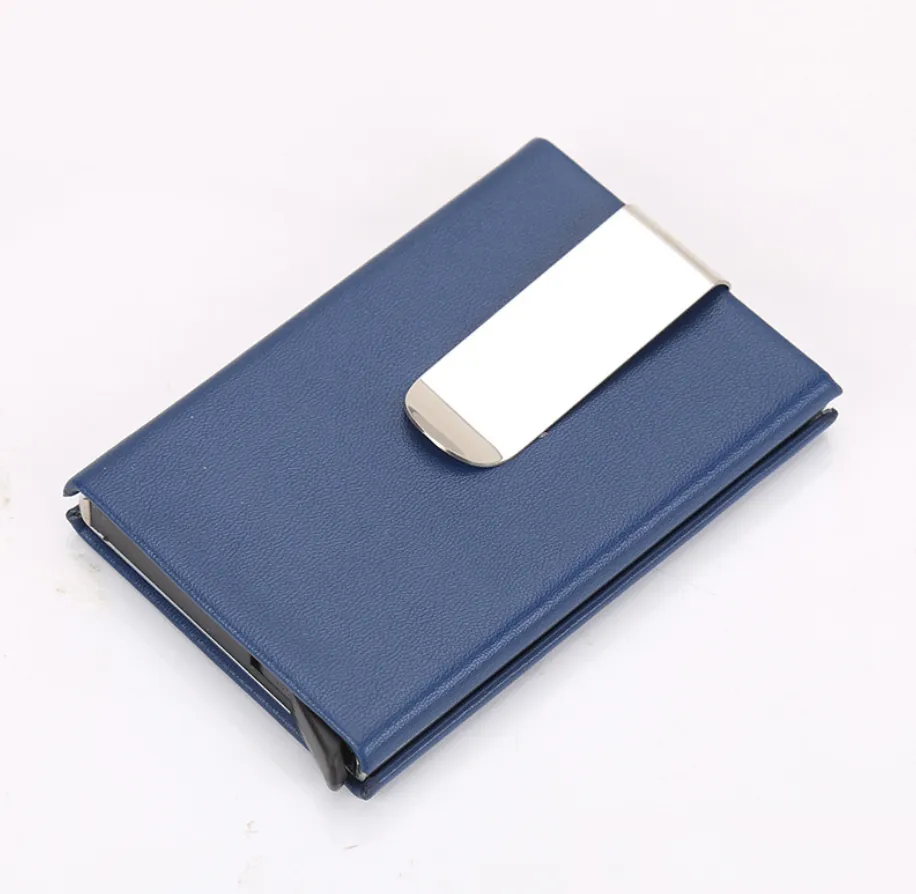 RFID Blocking high quality Card Wallet with money clip