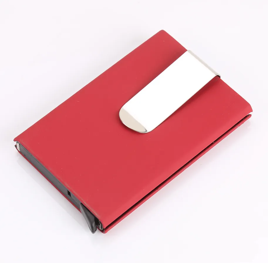 RFID Blocking high quality Card Wallet with money clip
