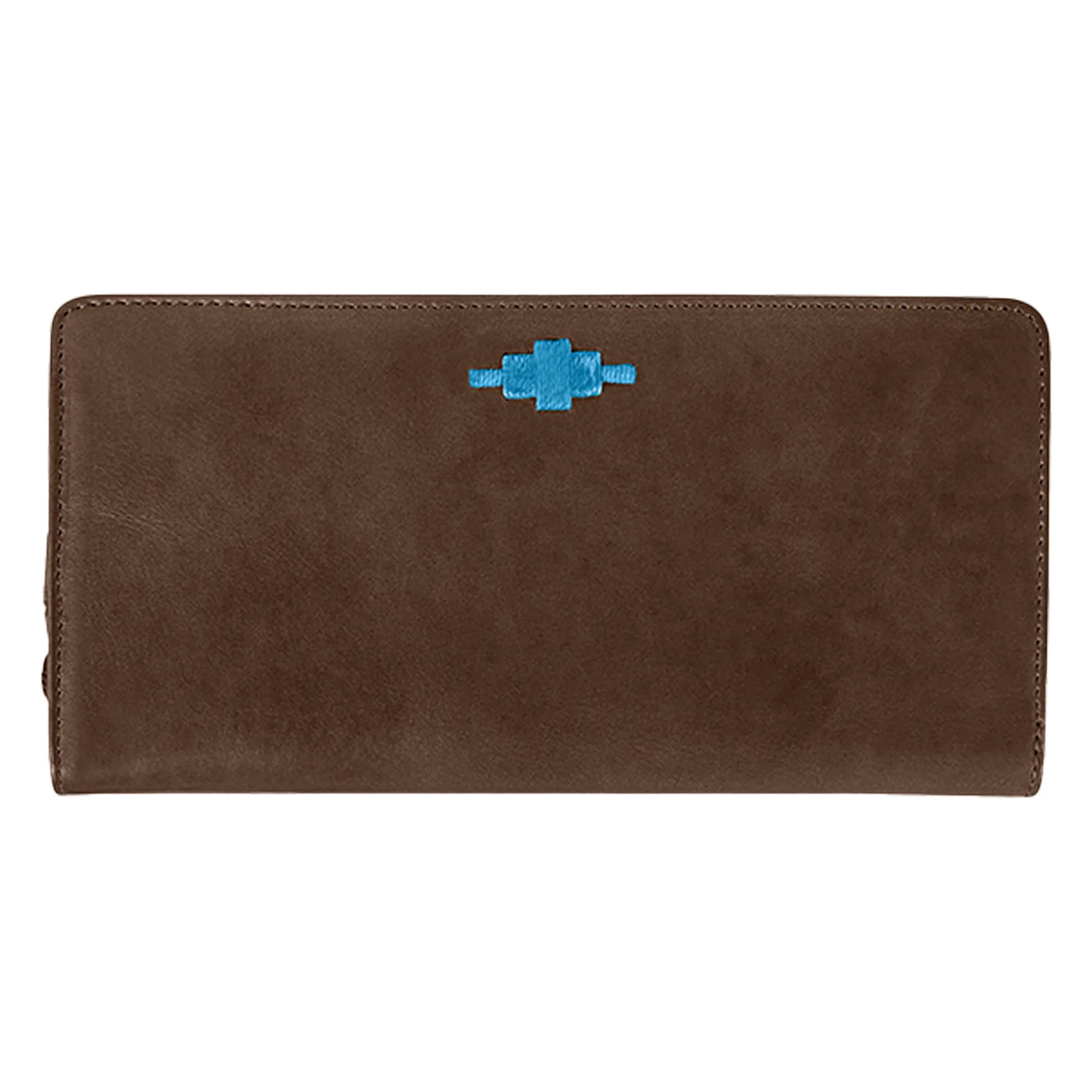 'Rico' Zipped Purse - Brown Leather