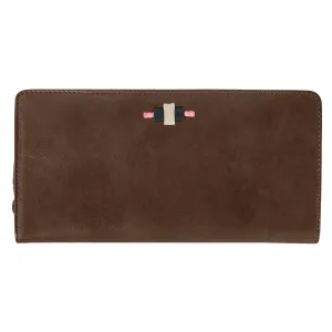'Rico' Zipped Purse - Brown Leather
