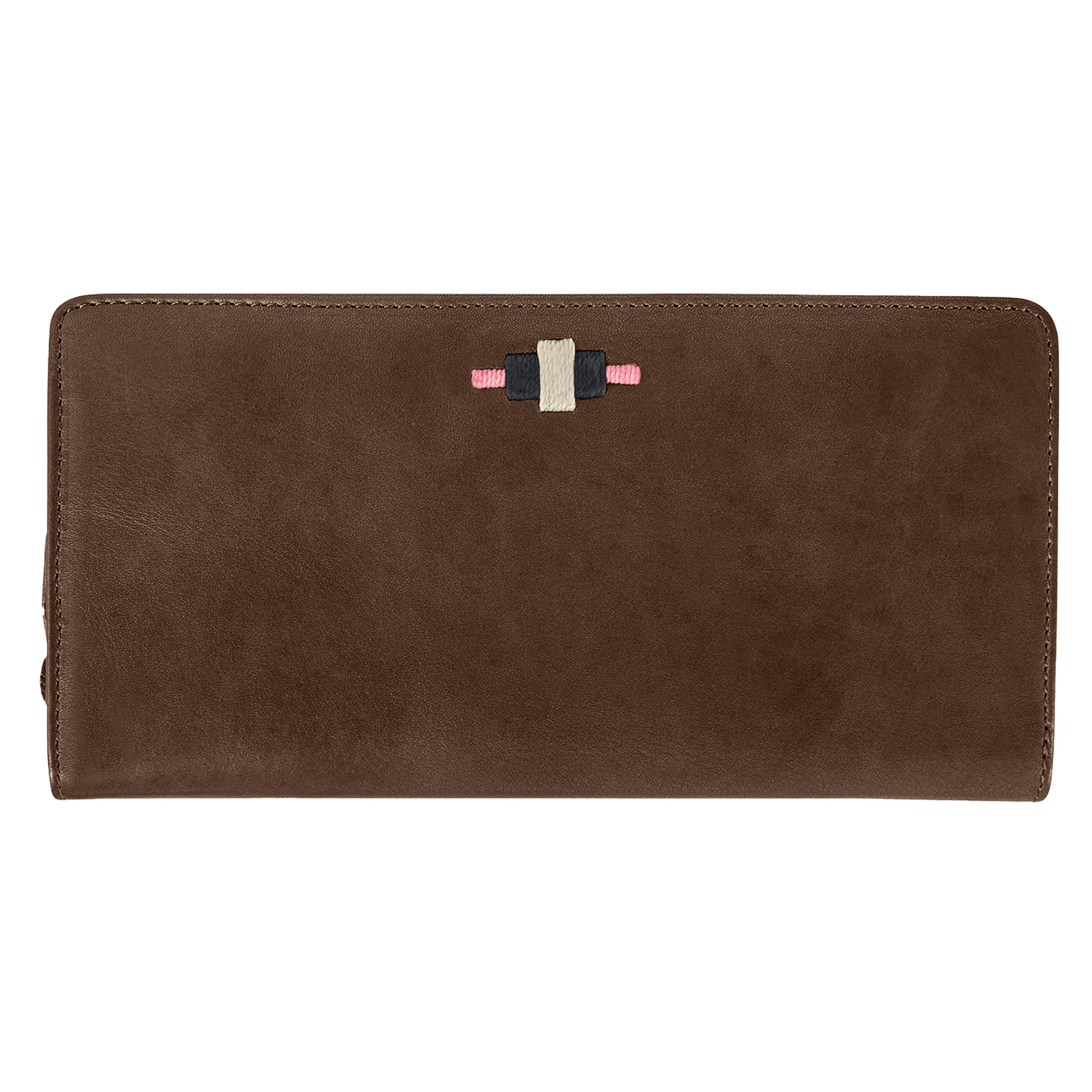 'Rico' Zipped Purse - Brown Leather