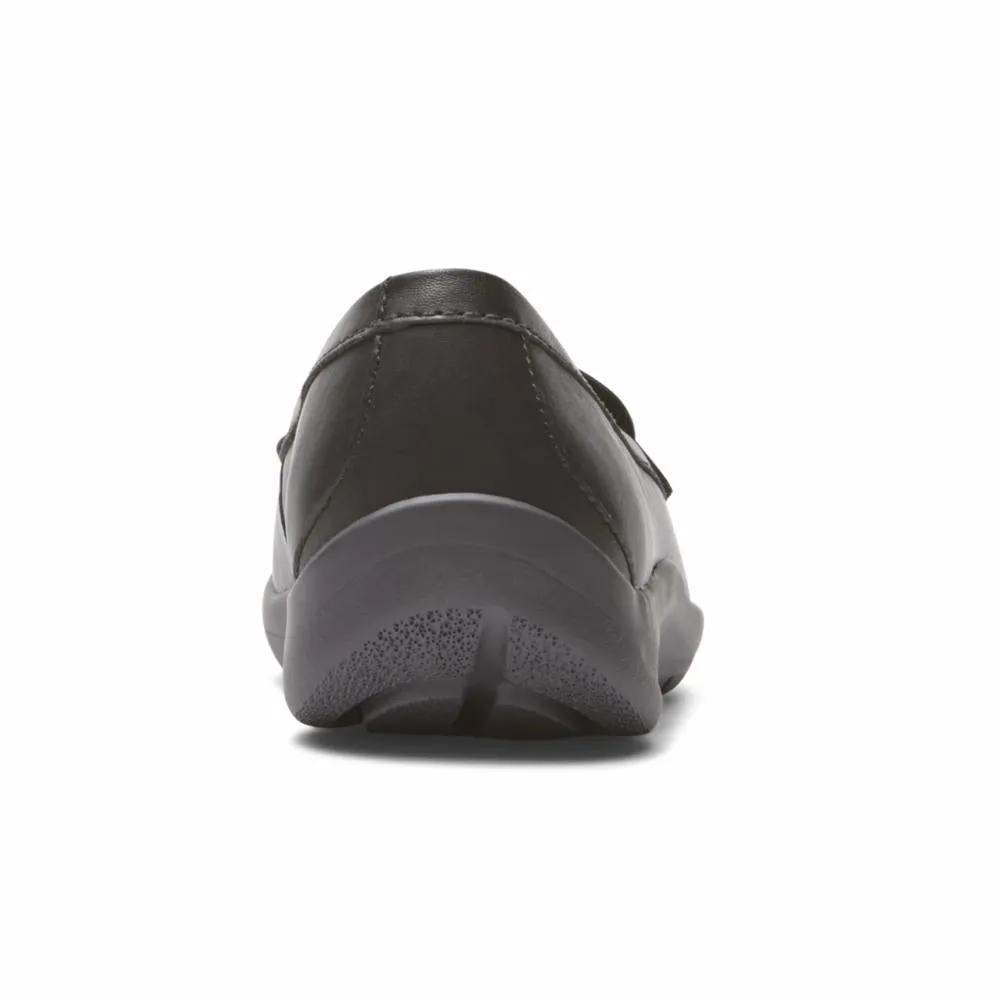 Rockport Women TWZ MOREZA PENNY LOAFER BLACK/BURN CALF