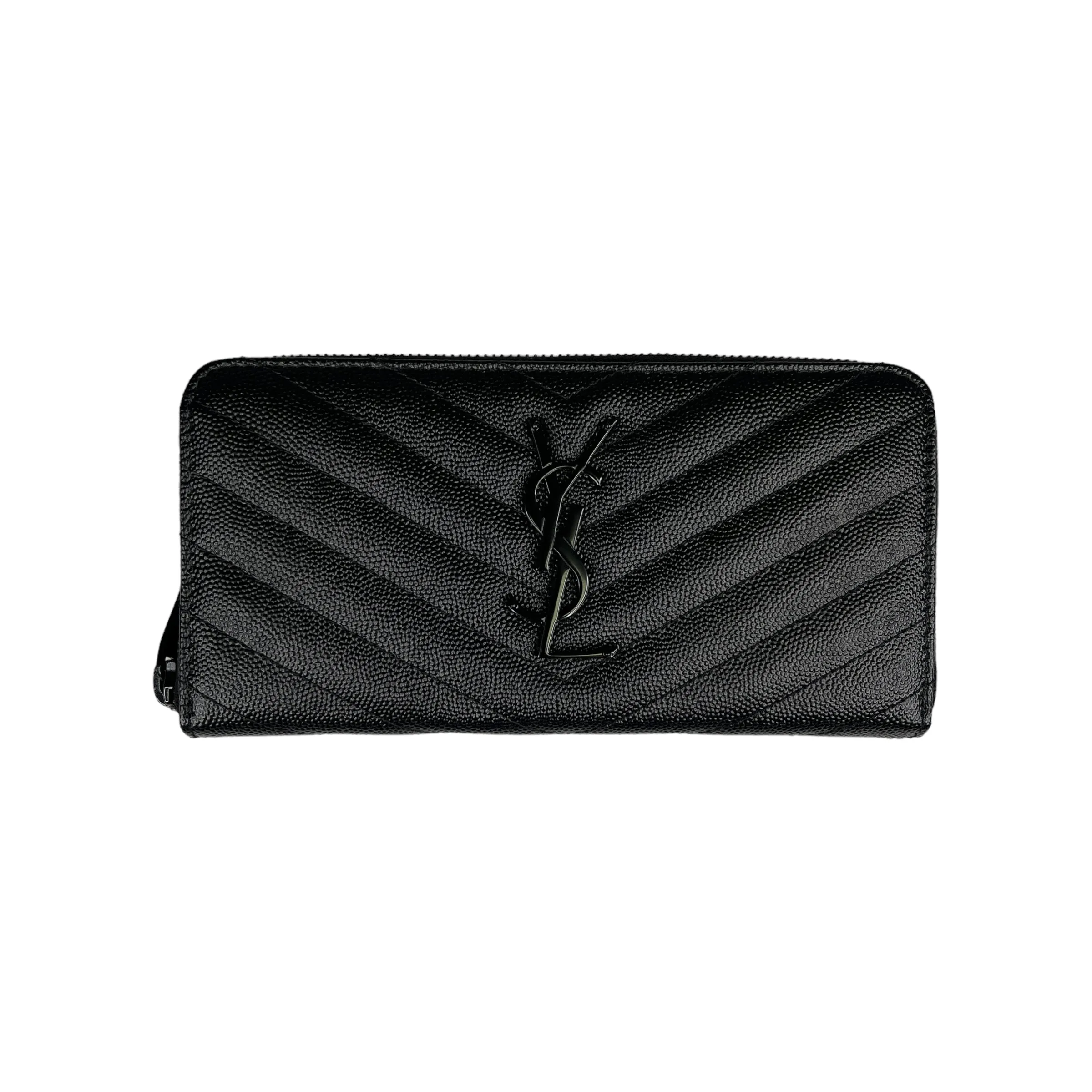 SAINT LAURENT MONOGRAM ZIP-AROUND WALLET