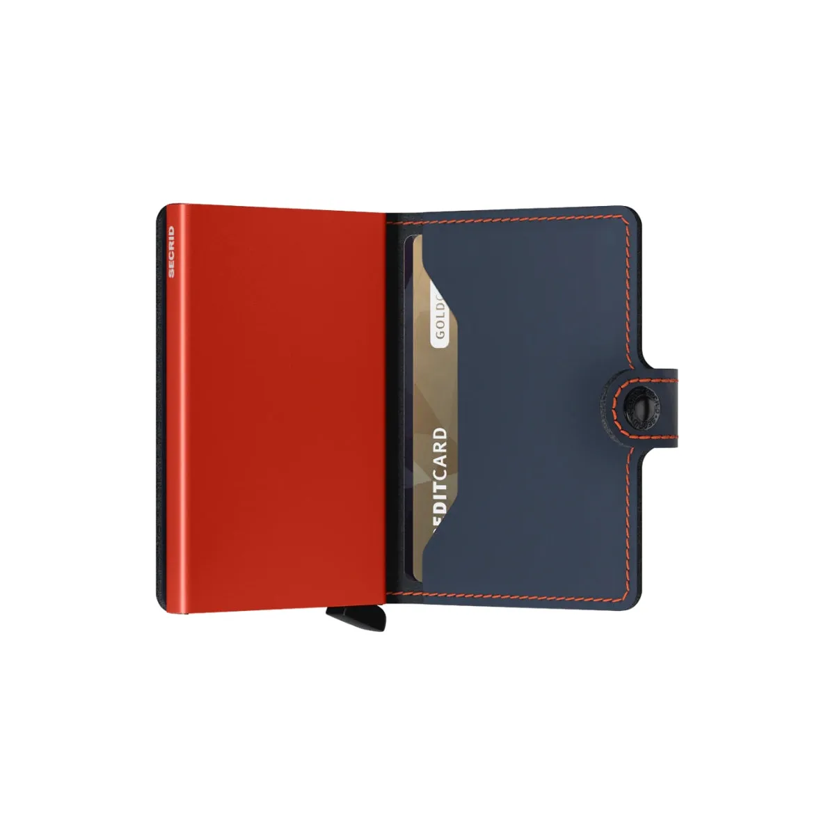 Secrid Mini Wallet Matte in Night Blue/Orange