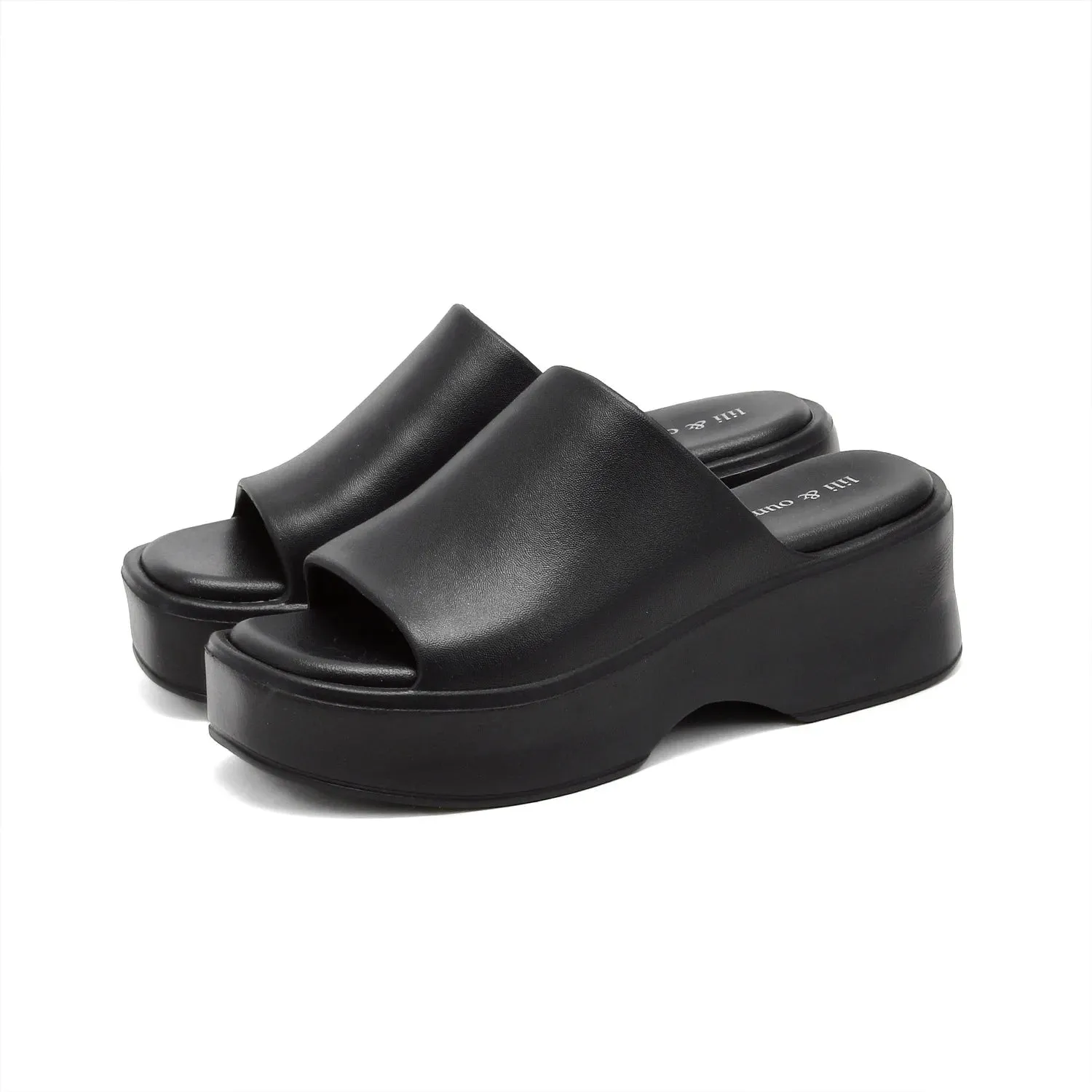 Sohiwoo Summer Slope Heel Thick Sole Women's Slippers New Simple Soft Sole EVA High Heel Slippers Wearing Beach Anti Slip Slippers