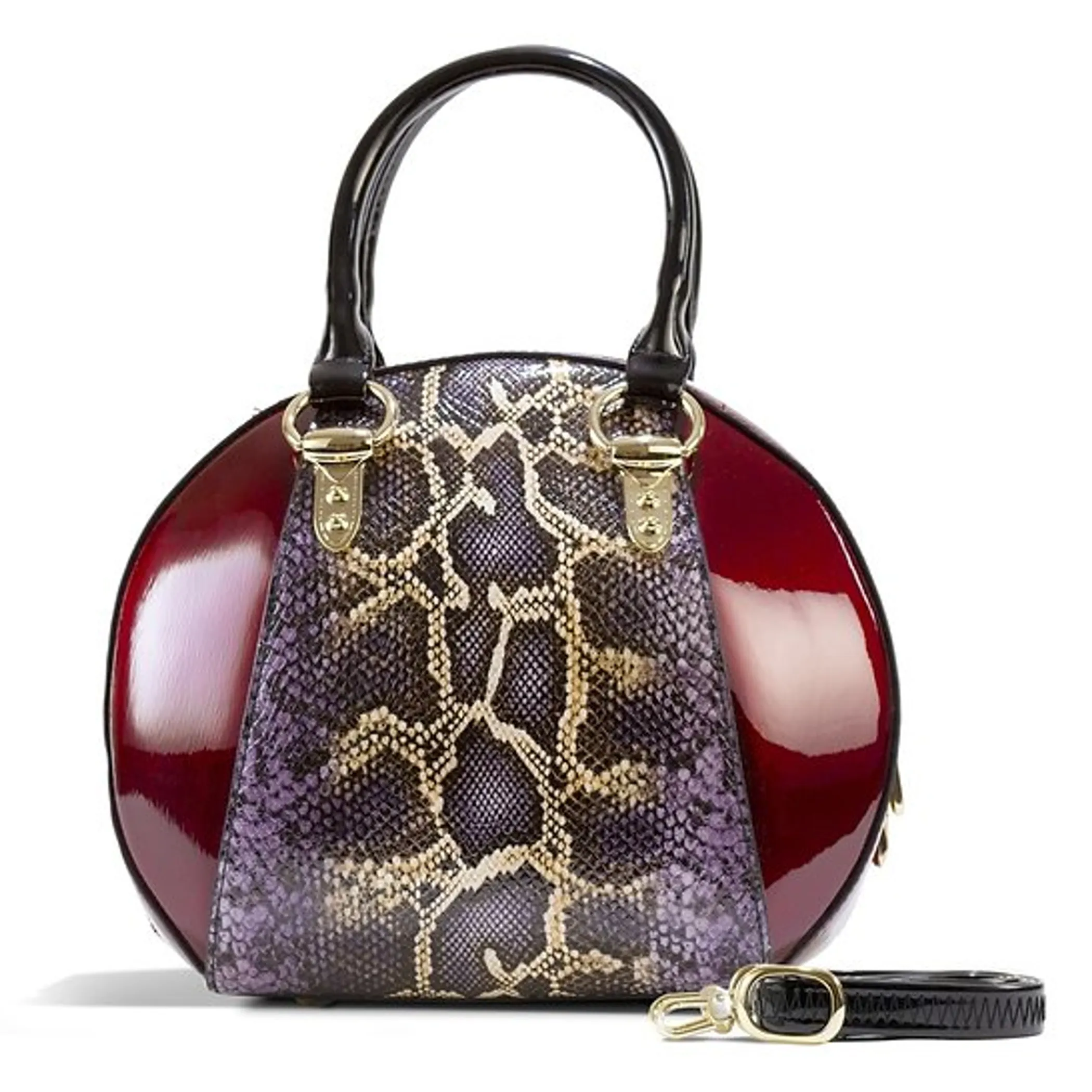 Svetlana Version 2 Python Print Leather Handbag