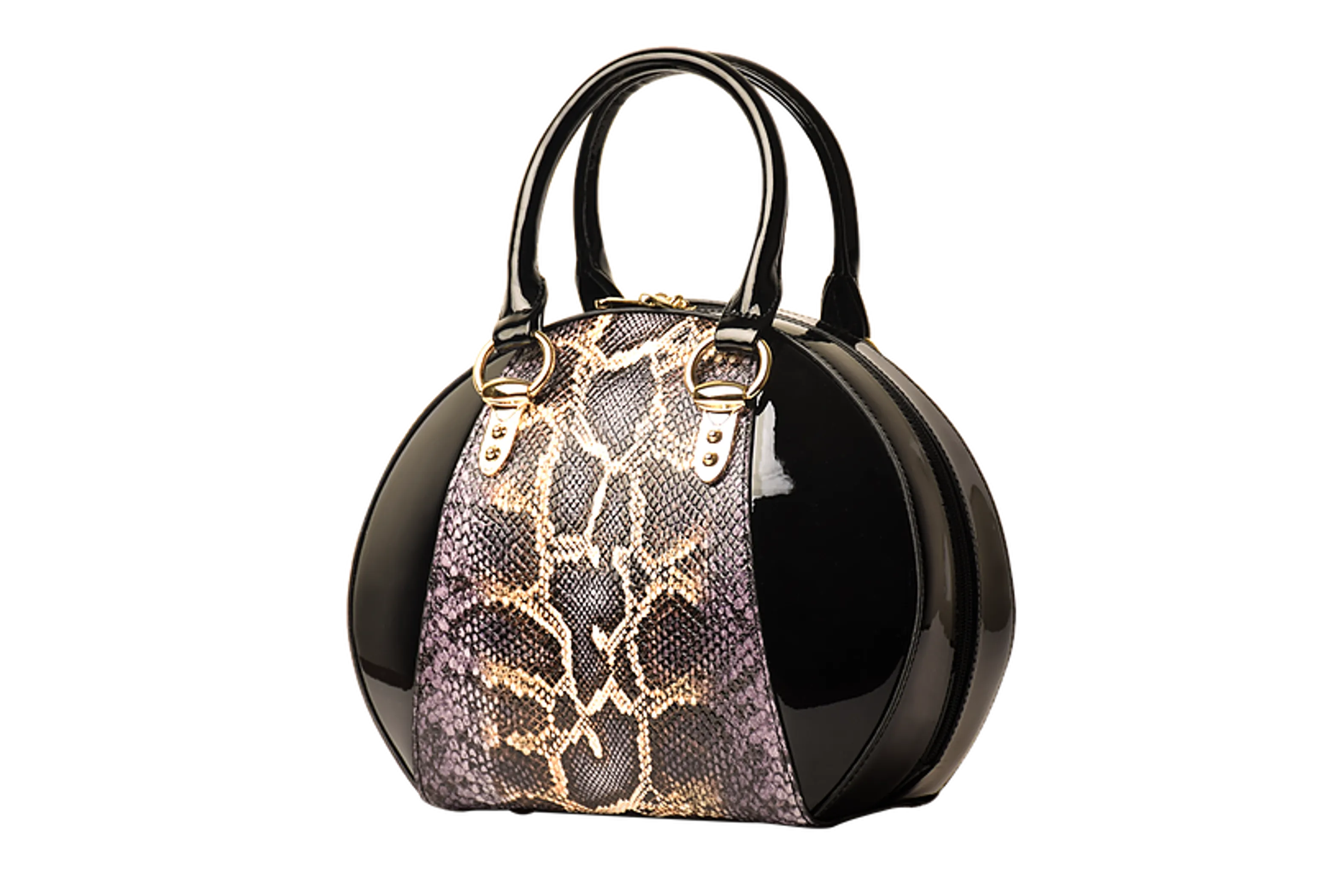 Svetlana Version 2 Python Print Leather Handbag