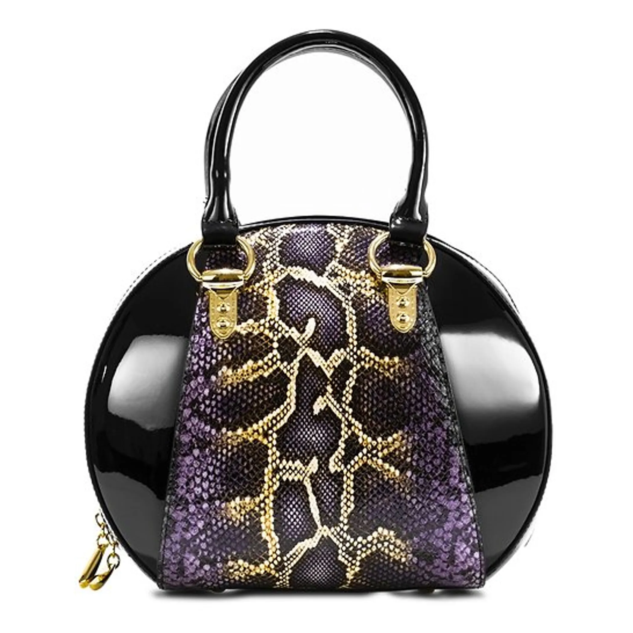 Svetlana Version 2 Python Print Leather Handbag