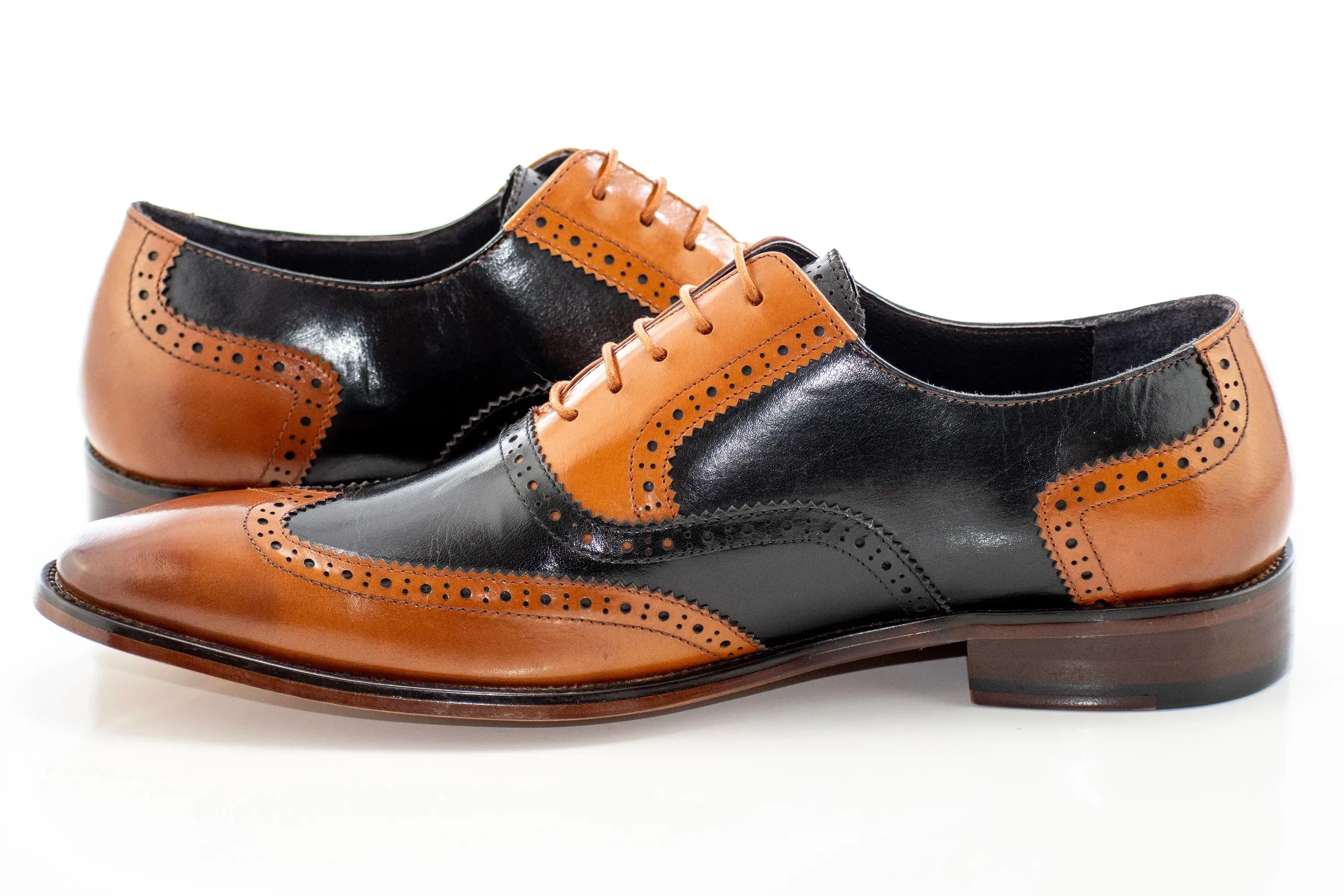 Tan Oxford Wingtip Lace-Up