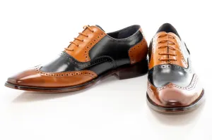 Tan Oxford Wingtip Lace-Up