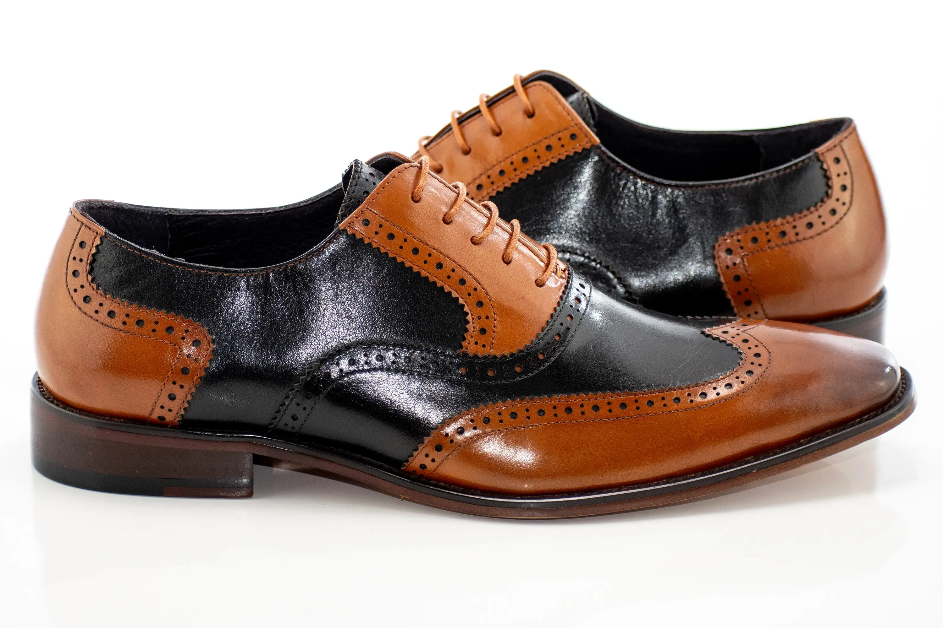 Tan Oxford Wingtip Lace-Up