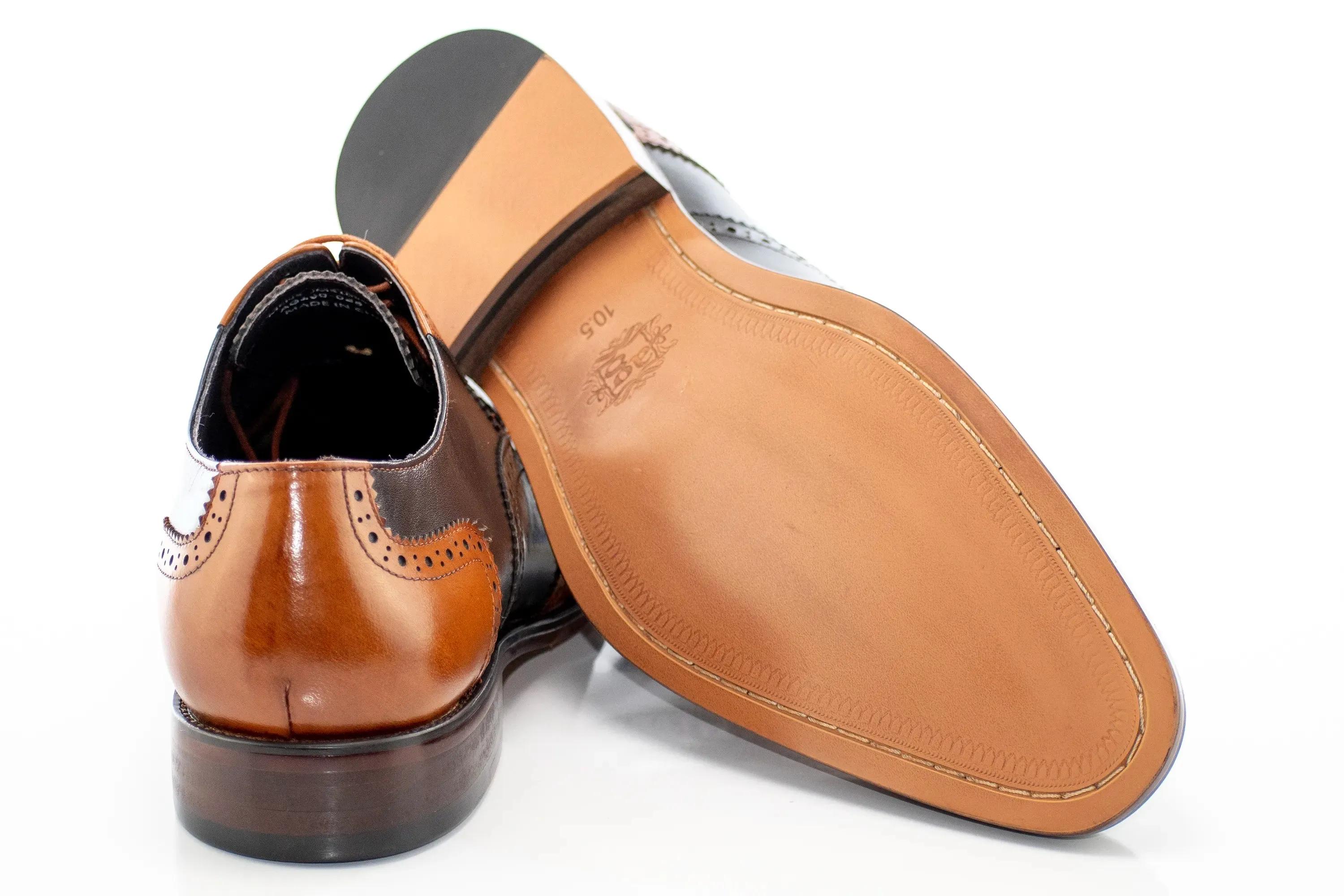 Tan Oxford Wingtip Lace-Up