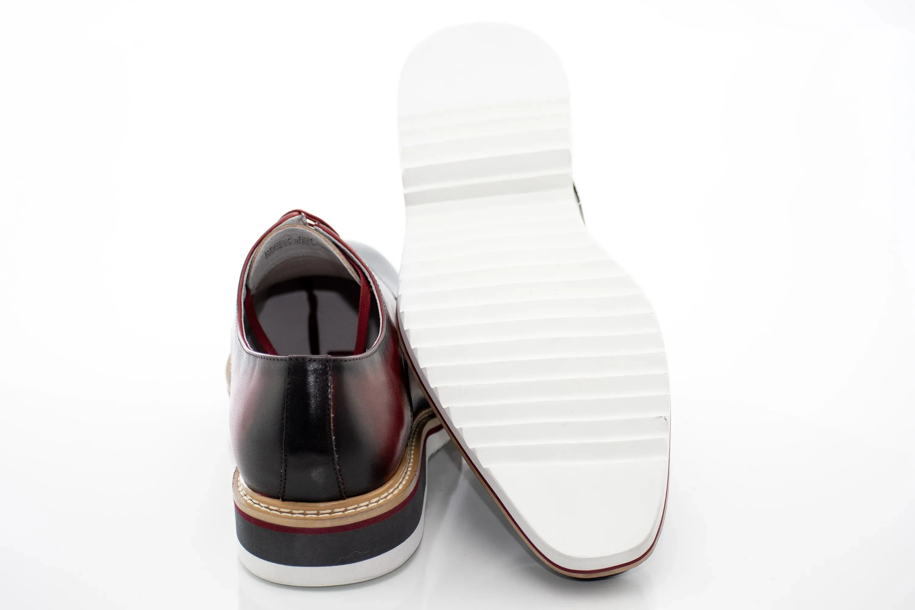 Two-Tone Leather Derby Dress Shoes