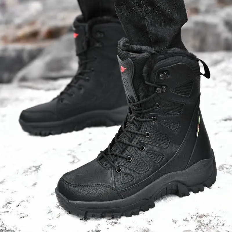 Unisex High Top Winter Boots - Waterproof & Plush Lined