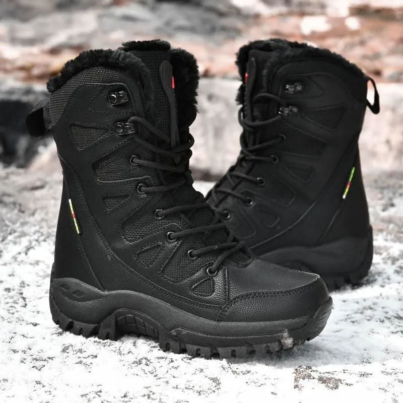 Unisex High Top Winter Boots - Waterproof & Plush Lined