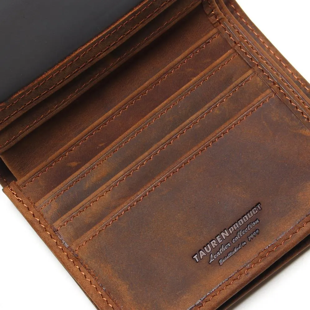Vintage Crazy Horse Handmade Leather Wallet