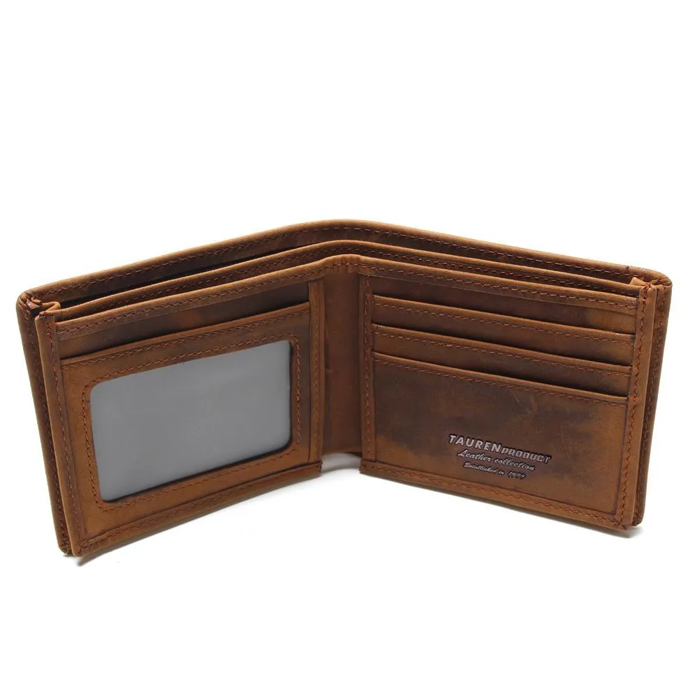Vintage Crazy Horse Handmade Leather Wallet
