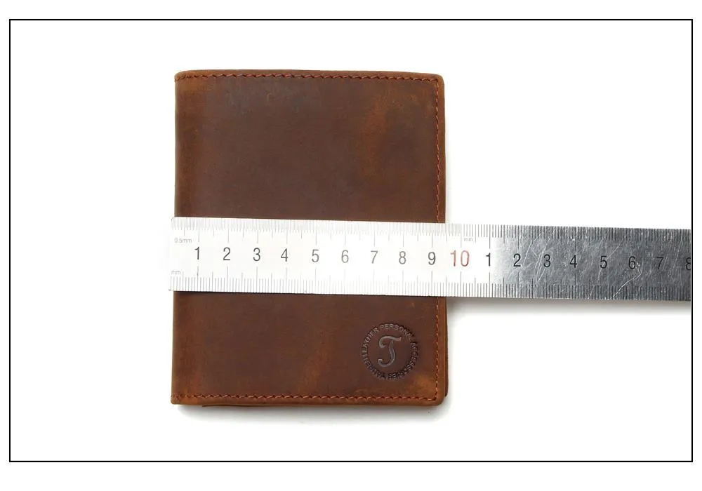 Vintage Crazy Horse Handmade Leather Wallet