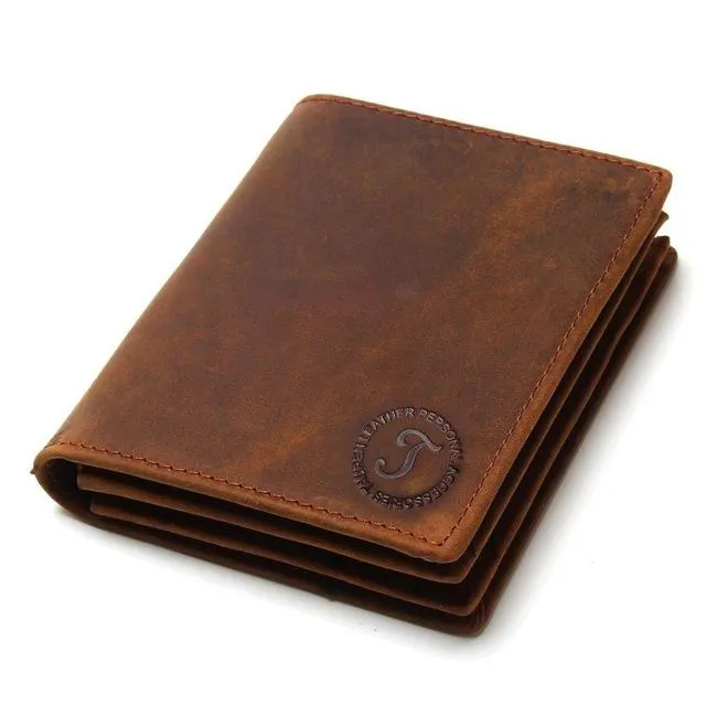 Vintage Crazy Horse Handmade Leather Wallet