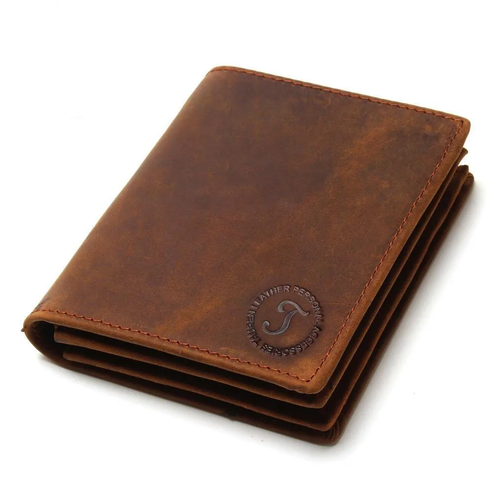 Vintage Crazy Horse Handmade Leather Wallet
