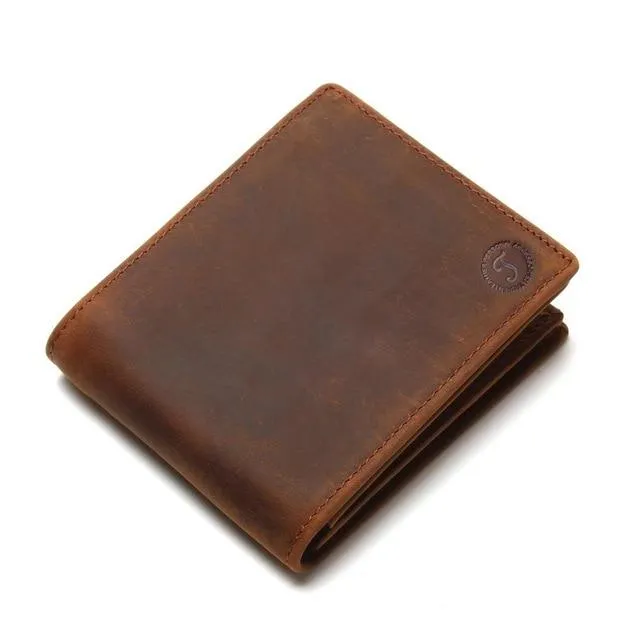 Vintage Crazy Horse Handmade Leather Wallet