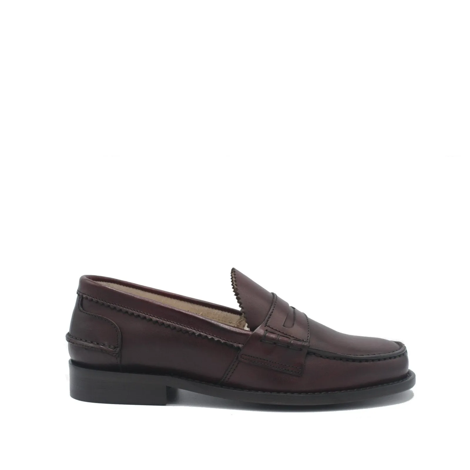 WOMAN PENNY LOAFER BURGUNDY LEATHER