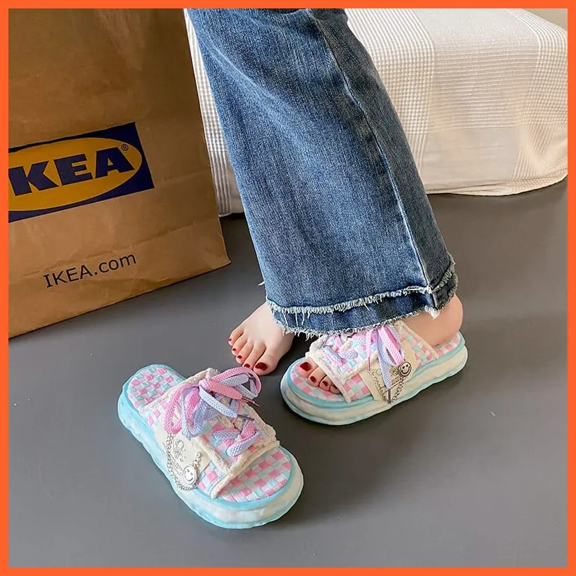 Women Summer Colorful Slippers | Cool Flip Flops Street Sandals