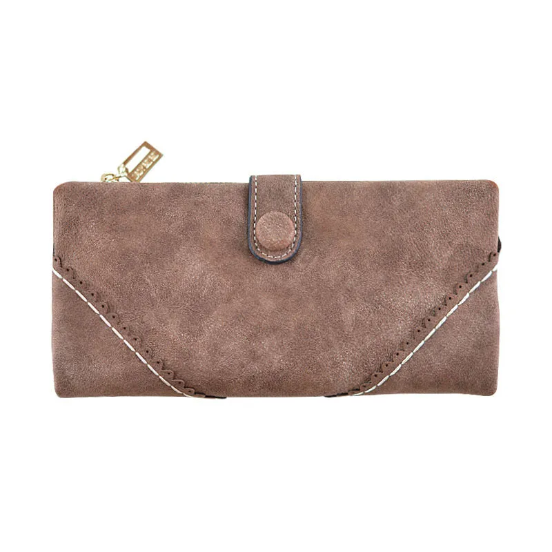 Women’s Multicompartment  Leather Wallet With Zipper