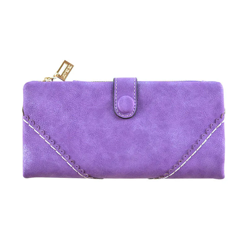 Women’s Multicompartment  Leather Wallet With Zipper