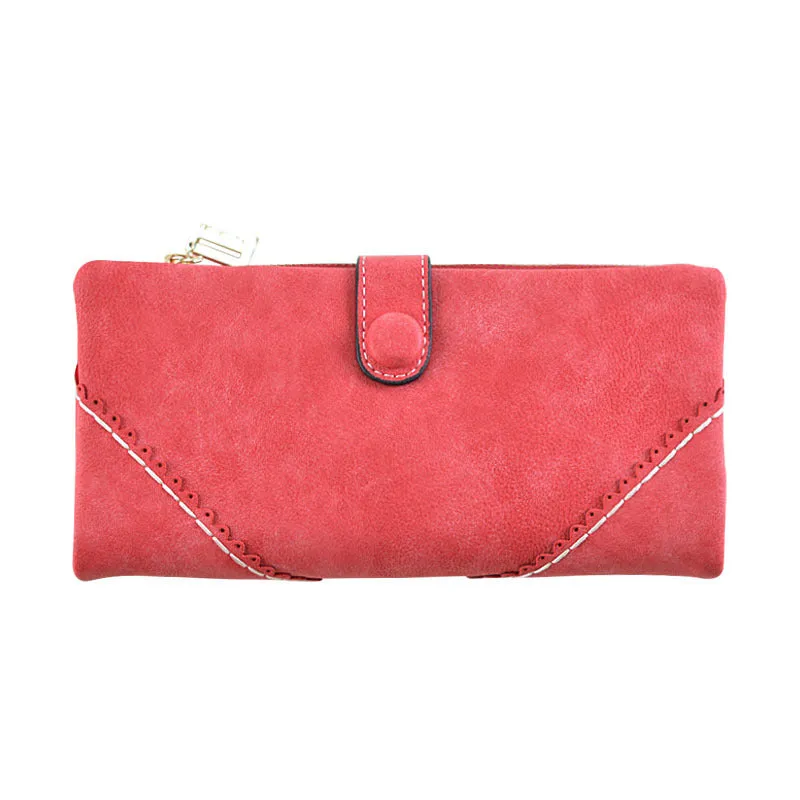 Women’s Multicompartment  Leather Wallet With Zipper