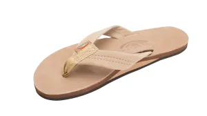 Women's Premier Leather Single Layer Sandals in Sierra Brown