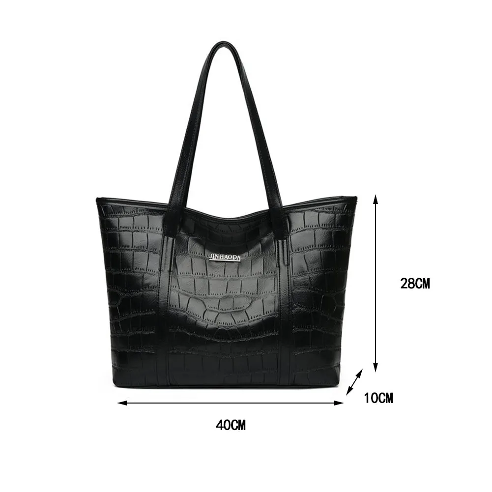 Women’s Solid Colour Large Capacity Shoulder Bag