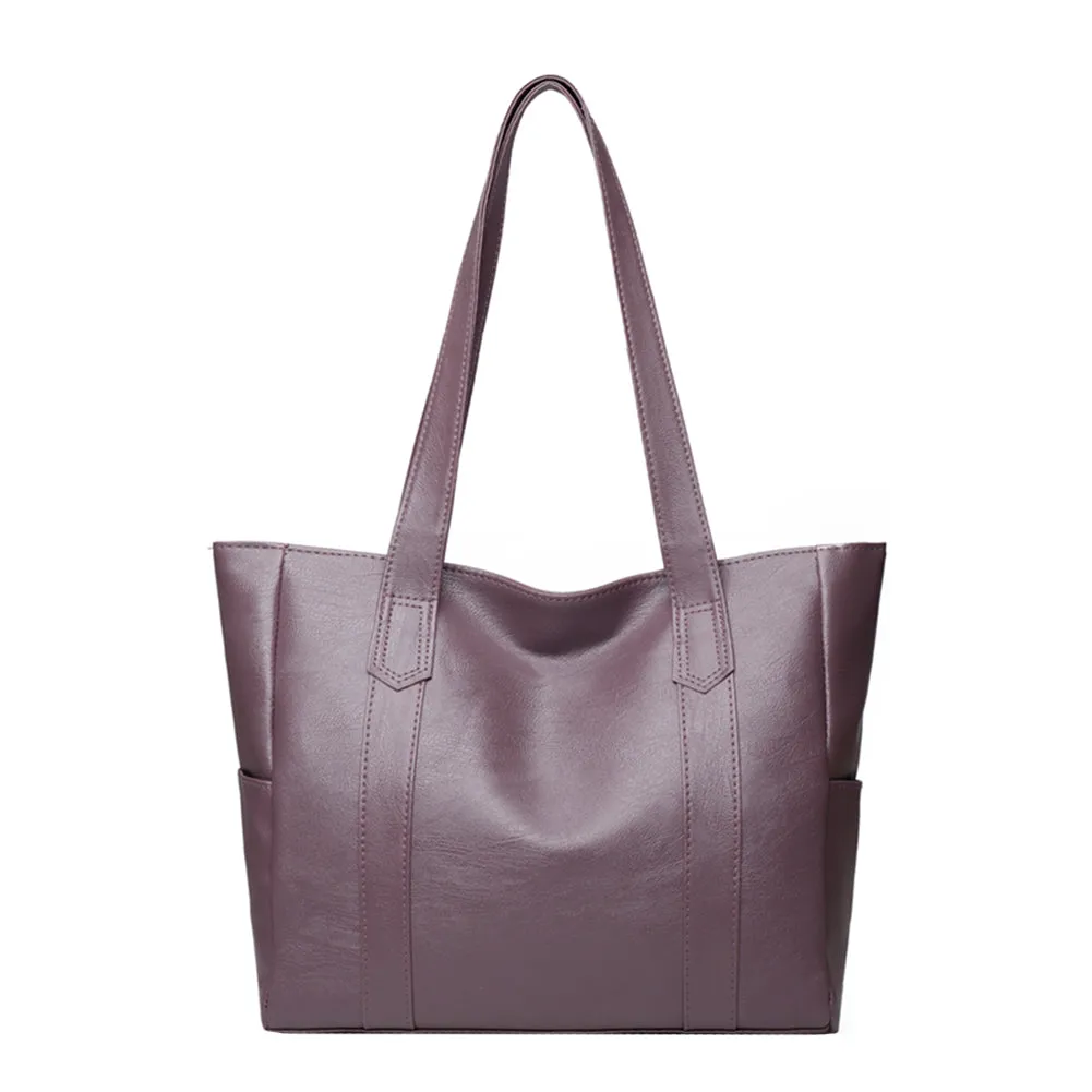 Women’s Solid Colour Large Capacity Shoulder Bag