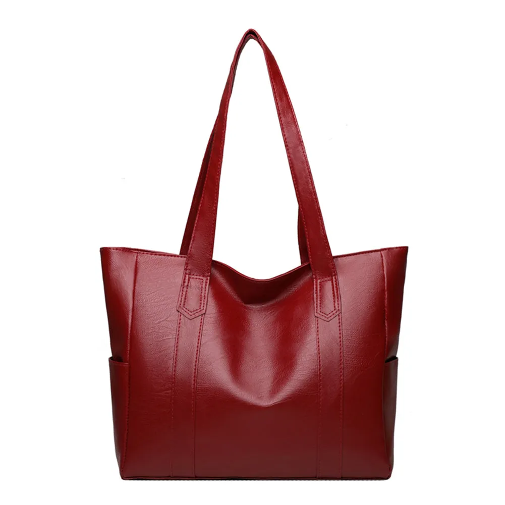 Women’s Solid Colour Large Capacity Shoulder Bag