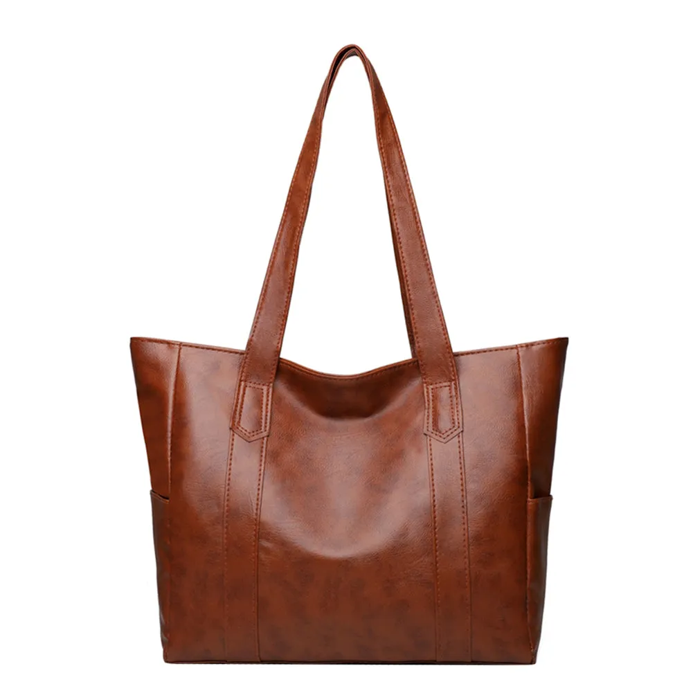 Women’s Solid Colour Large Capacity Shoulder Bag